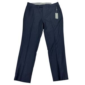 Michael Kors Mens Malone Classic Fit Wool Stretch Suit Pants Midnight 38x32